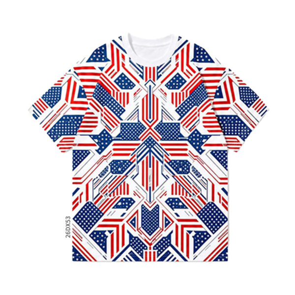 All Over Print Graphic T - Shirt - Sublimation Casual Tee - product view 2