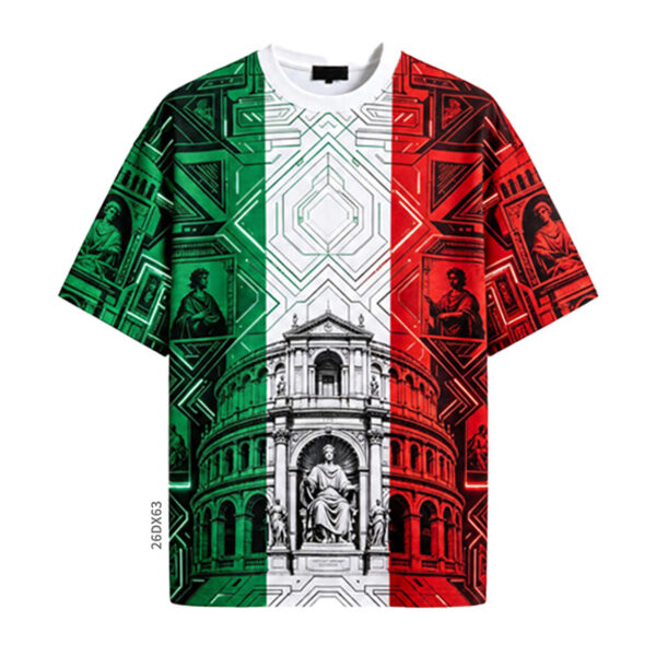 All Over Print Graphic T - Shirt - Sublimation Casual Tee - product view 1