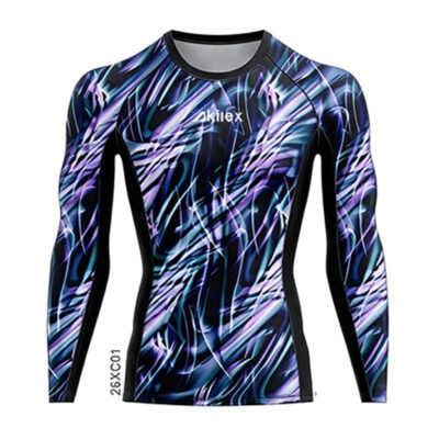 26XC01 Custom Sublimated Long Sleeve Compression Shirt Pro Fit
