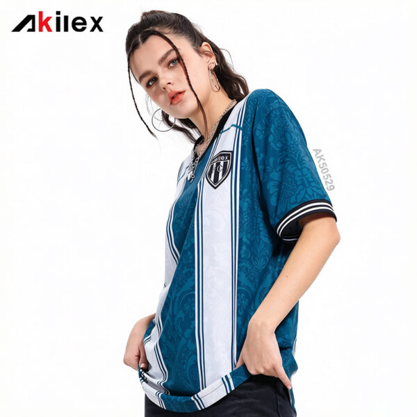 Custom Sublimation Retro Striped Jersey Sports Tee