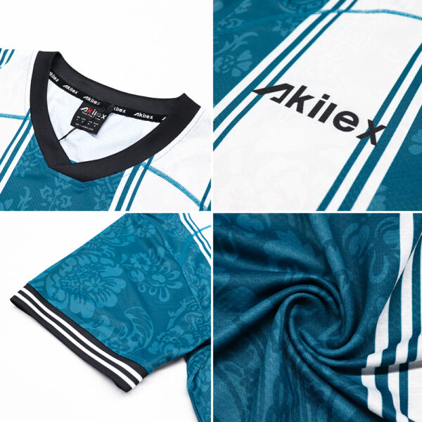 Custom Sublimation Retro Striped Jersey Sports Tee
