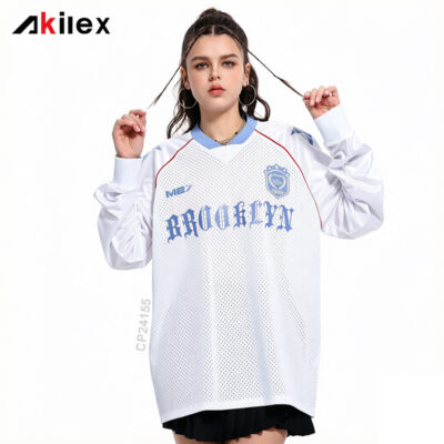 Custom Sublimated Long Sleeve Soccer Jersey - Retro Style