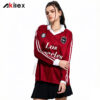 Custom Sublimated Long Sleeve Polo Retro Soccer Jersey
