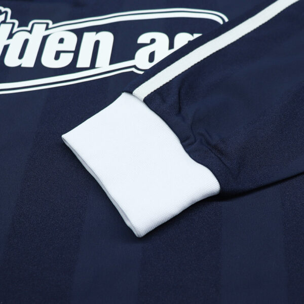 Custom Dark Blue Long Sleeve Sublimated Football Jersey