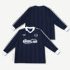 Custom Dark Blue Long Sleeve Sublimated Football Jersey