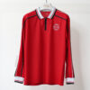 Custom Sublimated Streetwear Polo - Red Long Sleeve Jersey