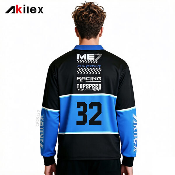 Custom Sublimated Mens Streetwear Long Sleeve Racing Shirt
