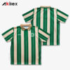Custom Sublimated Performance Polo - Green Striped Jersey