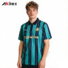 Custom Sublimated Polo Jersey - Teal Striped Sportswear
