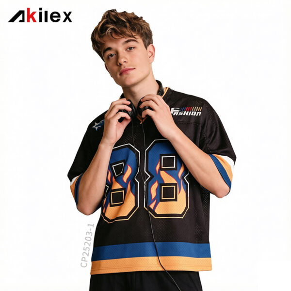 Custom Sublimated Oversized Jersey - Black Sports Shirt