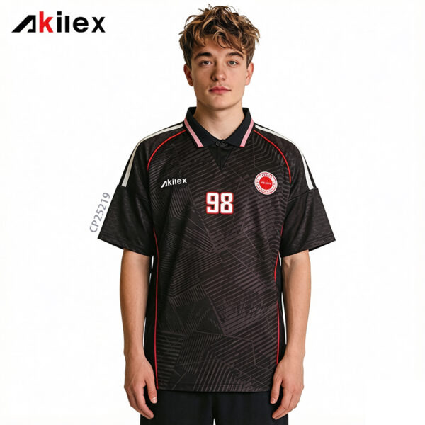Custom Sublimated Black Esports Polo - Gaming Jersey