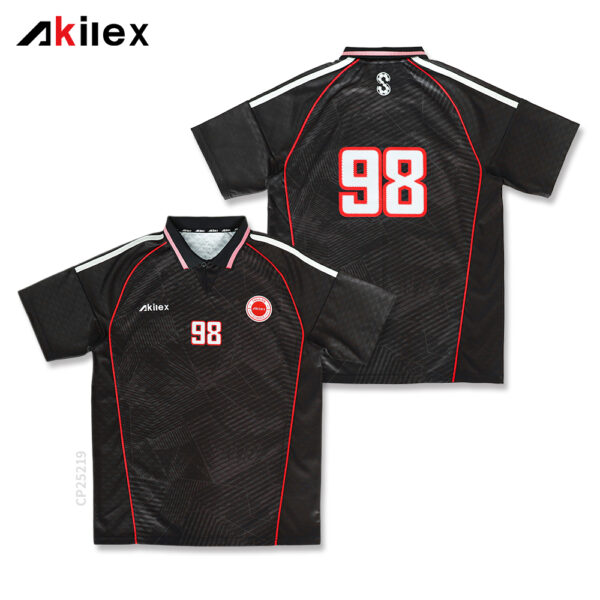 Custom Sublimated Black Esports Polo - Gaming Jersey