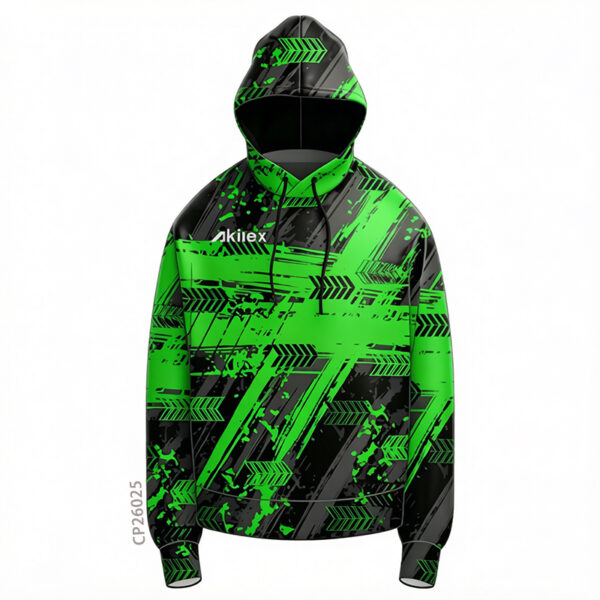 Neon Green Custom Sublimated Gaming Hoodie
