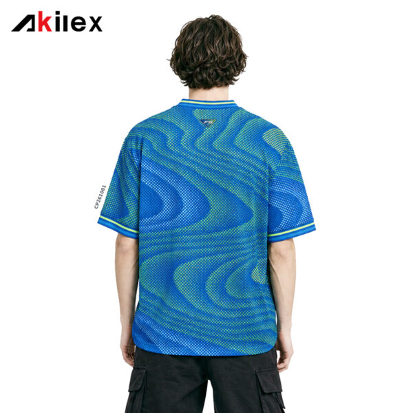 FLOWSTATE Blue Gradient All - Over Print Streetwear T - Shirt - product view 2