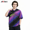 NO SIGNAL Purple Gradient Oversized Sublimated Streetwear T - Shirt - product view 1