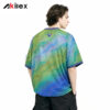 FLOWSTATE Green Blue Gradient Sublimated Oversized Streetwear T - Shirt - product view 7