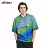 FLOWSTATE Green Blue Gradient Sublimated Oversized Streetwear T - Shirt
