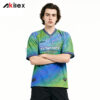 FLOWSTATE Green Blue Gradient Sublimated Oversized Streetwear T - Shirt - product view 6
