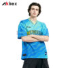 OUTSIDERS Sky Blue All - Over Print Oversized Streetwear T - Shirt