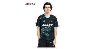 Custom sublimated esports jersey with V-neck collar