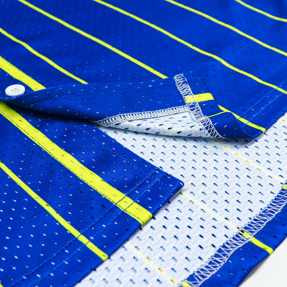 Custom Sublimated Baseball Uniform Blue & Yellow Jersey product detail view 15