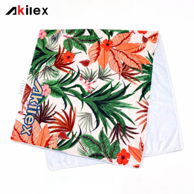 Custom Plush Blanket - Wholesale Tropical Hibiscus Print