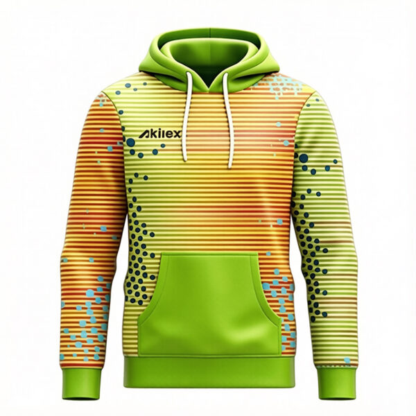 Custom Sublimated Fishing Hoodie - Wholesale Lime Pullover