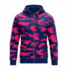 Custom Sublimated Full-Zip Hoodie - Pink Camo Wholesale