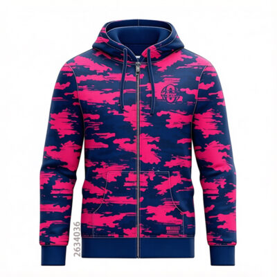 Custom Sublimated Full-Zip Hoodie - Pink Camo Wholesale