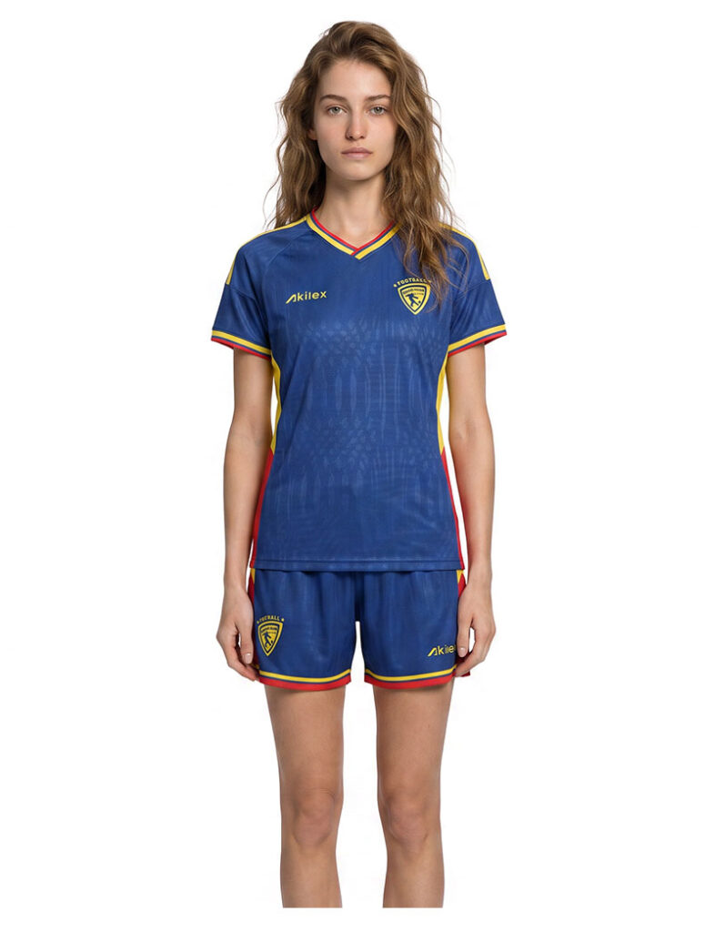 Navy Blue Custom Women's Soccer Jersey | Sublimated Football Uniform - product photo 6