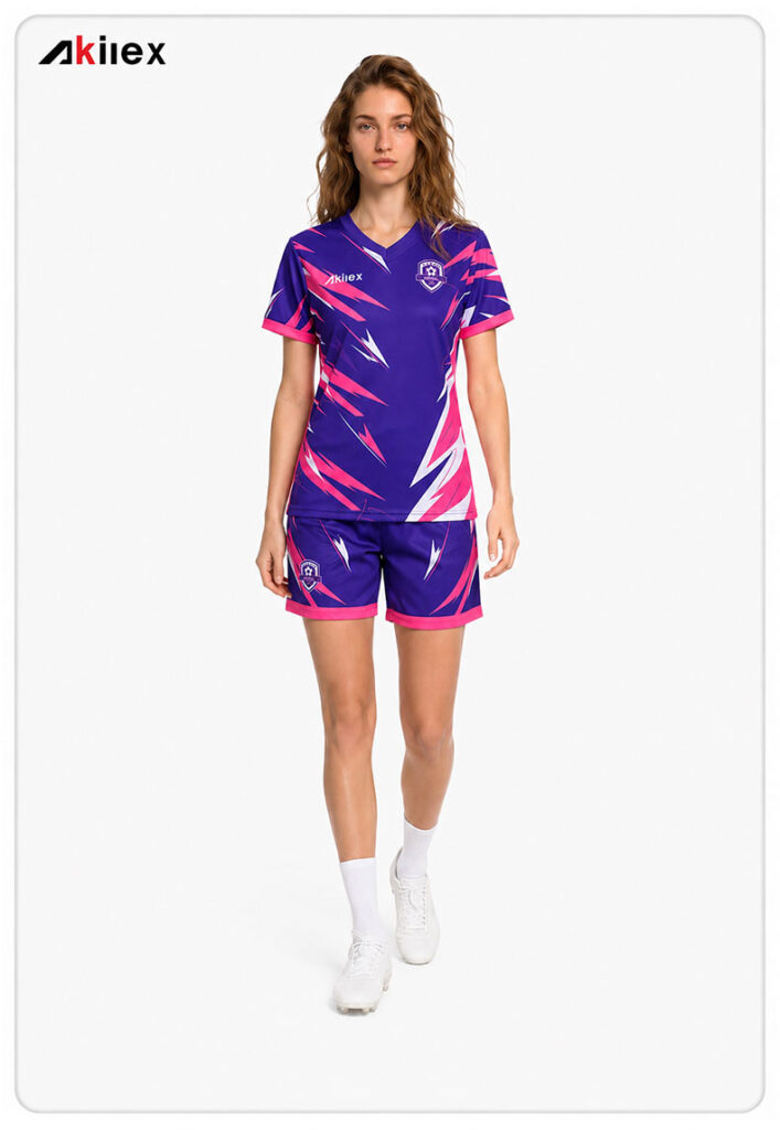 Purple Pink Women's Soccer Jersey | Custom Sublimated Football Shirt - product photo 11