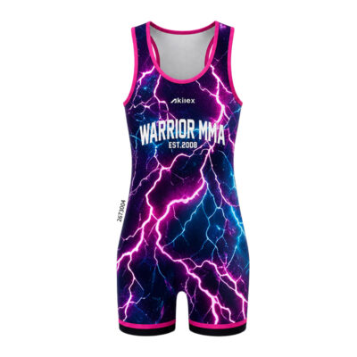 MMA Singlet - Custom Neon Lightning Print