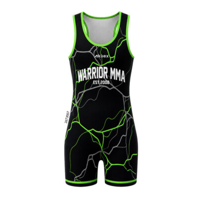 Manufacturer Direct MMA Singlet - Neon Green Web Print