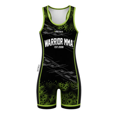 Custom MMA Singlet - Lime Hexagon Gradient Print