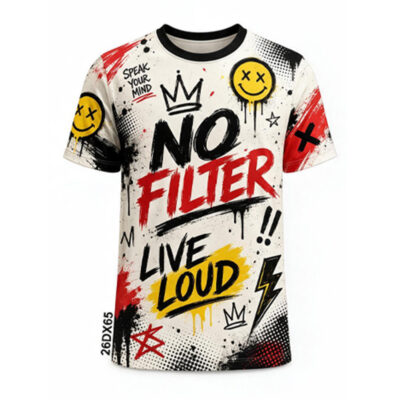 Wholesale Graffiti T-Shirt - Custom Splatter Retro Tee