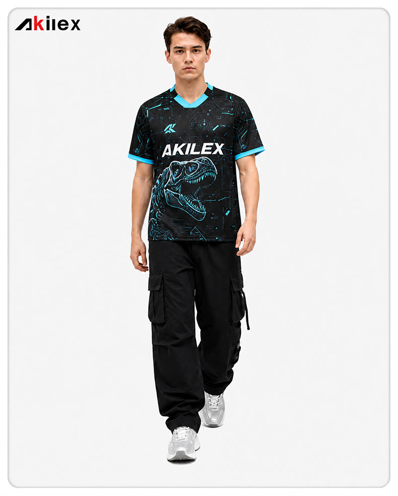Custom Esports Jersey - Sublimated Gaming Shirt V-neck - product photo 9