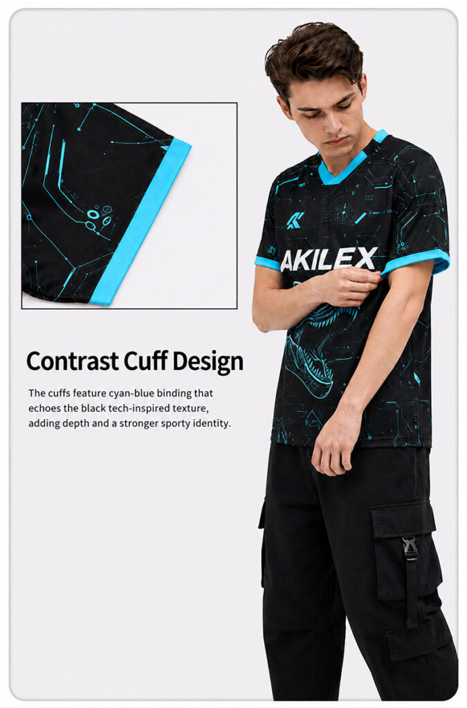 Custom Esports Jersey - Sublimated Gaming Shirt V-neck - product photo 7