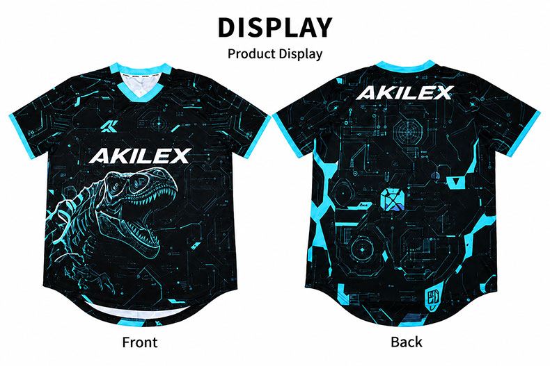 Custom Esports Jersey - Sublimated Gaming Shirt V-neck - product photo 3