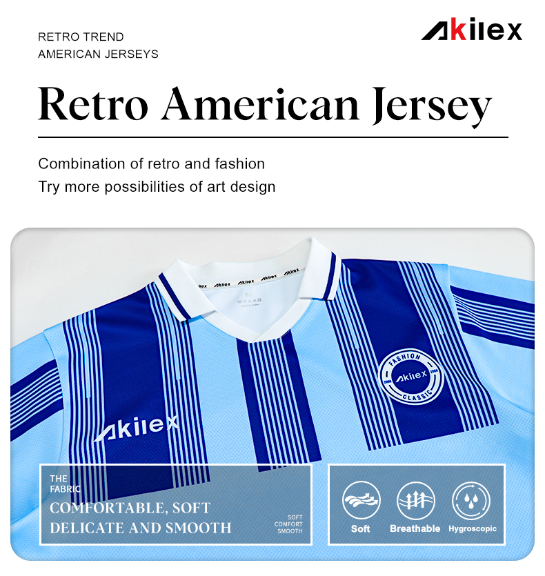 Wholesale Retro Jersey Sublimated Jersey- Custom Sports Polo - detail - Akilex custom sublimation