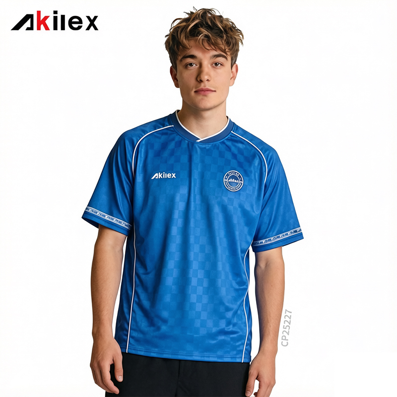 Custom Sublimated Retro Streetwear Jersey - Blue - product photo 1