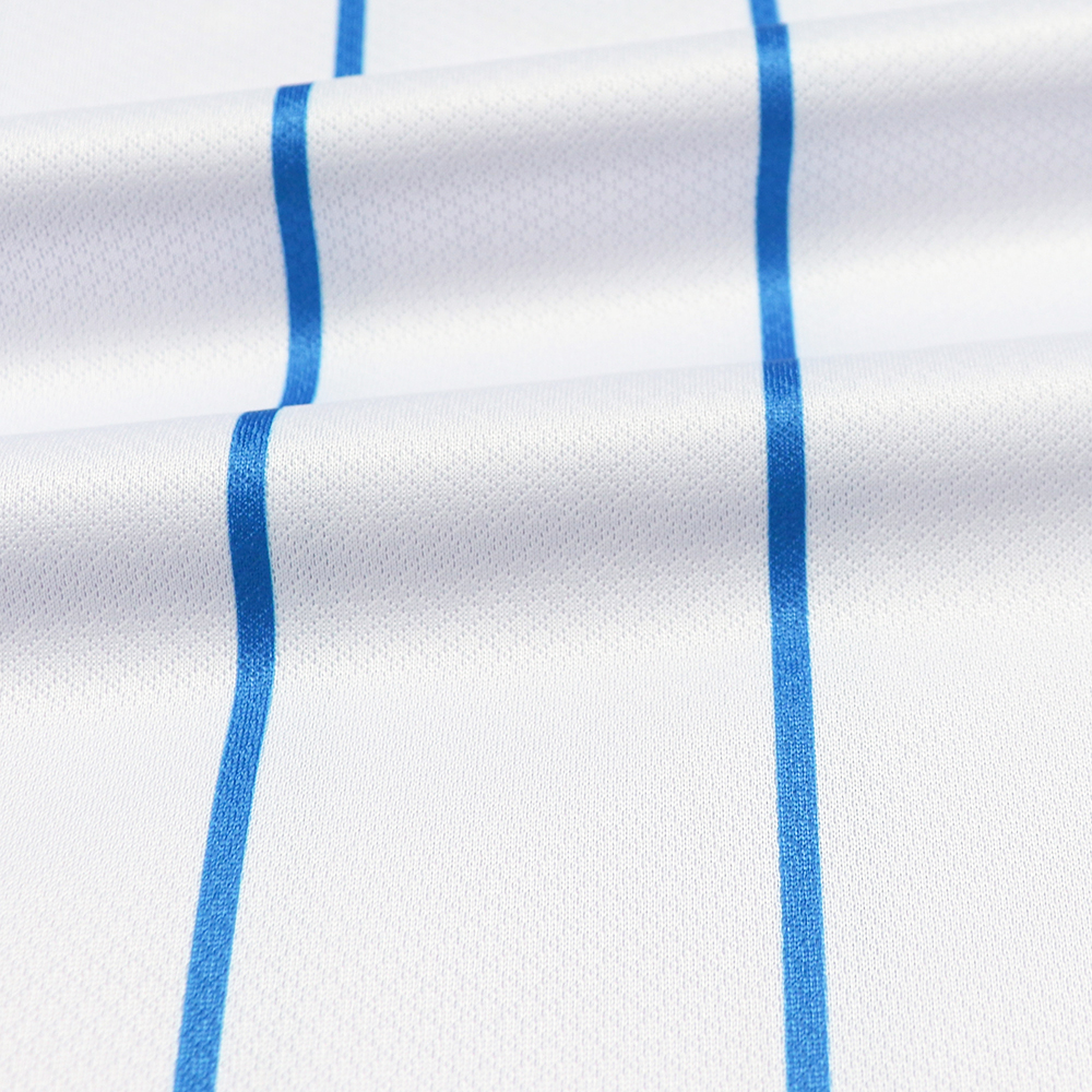 Custom Sublimated Baseball Uniform Blue Pinstripe Jersey product detail view 17