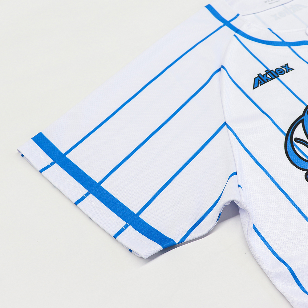 Custom Sublimated Baseball Uniform Blue Pinstripe Jersey product detail view 13
