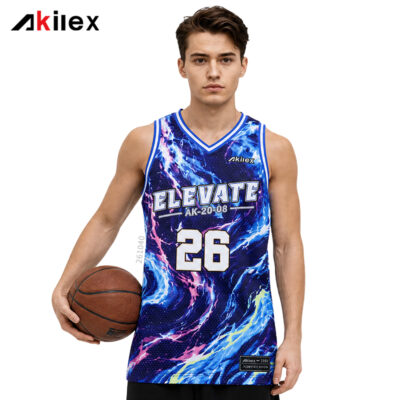261040主图-4 Custom Basketball Jersey - Nebula Galaxy Print