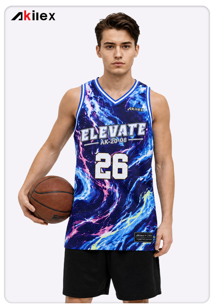 Custom Basketball Jersey - Nebula Galaxy Print - detail - Akilex custom sublimation
