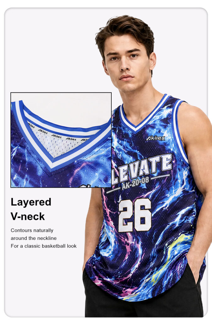 Custom Basketball Jersey - Nebula Galaxy Print - detail - Akilex custom sublimation