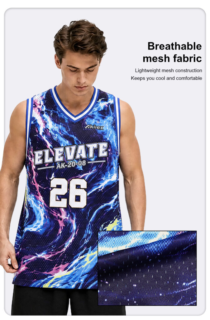 Custom Basketball Jersey - Nebula Galaxy Print - detail - Akilex custom sublimation