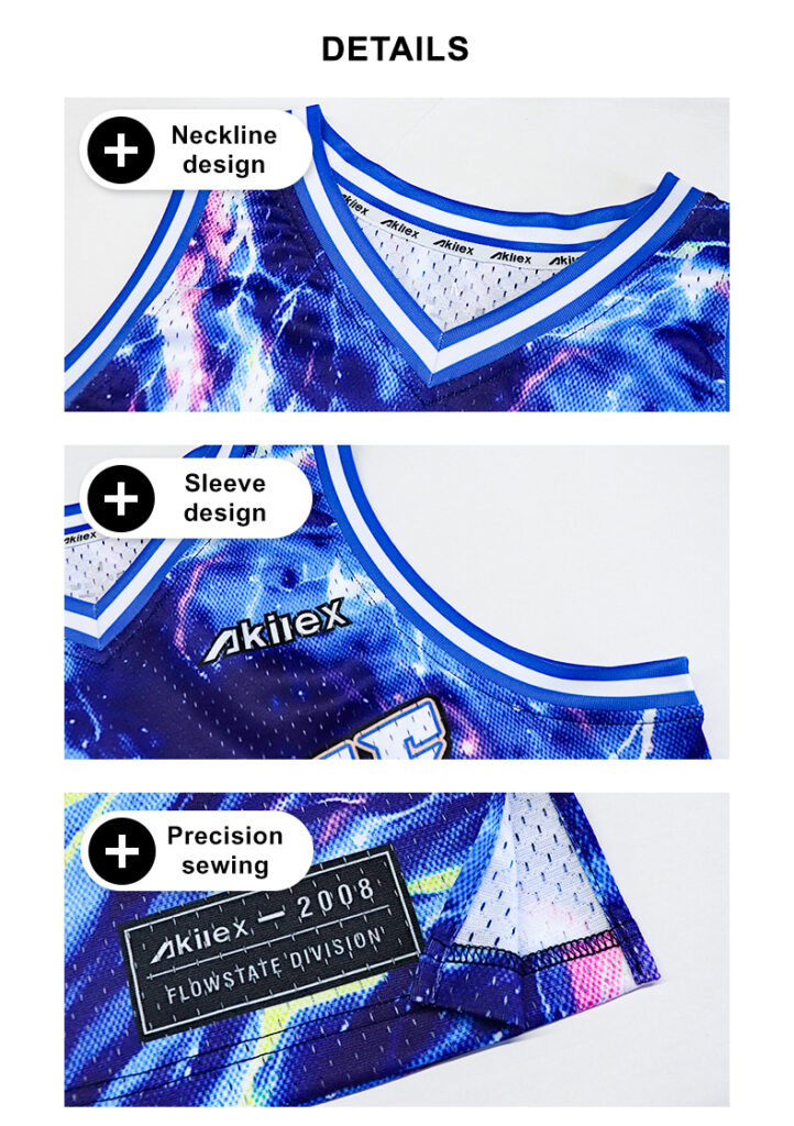 Custom Basketball Jersey - Nebula Galaxy Print - detail - Akilex custom sublimation