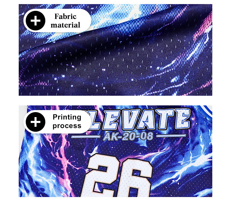 Custom Basketball Jersey - Nebula Galaxy Print - detail - Akilex custom sublimation